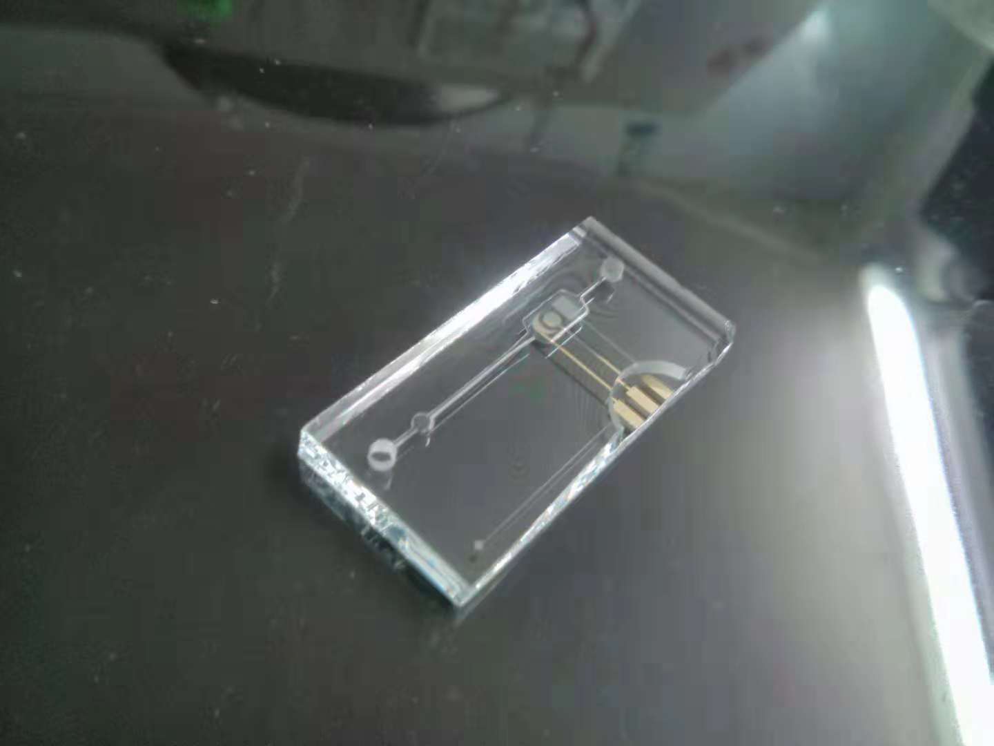 玻璃-金-银电极芯片